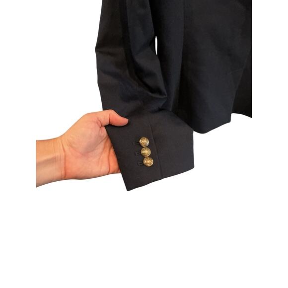 J.CREW Womens Schoolboy Blazer Size 6 Navy Blue Gold Button Old Money Classic - Picture 9 of 10